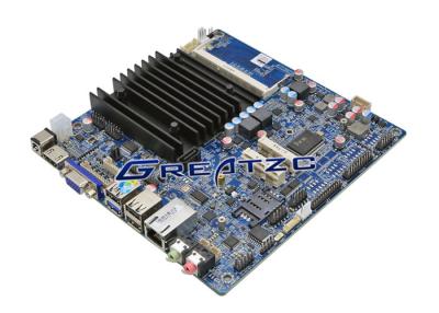 China 6 COM Fanless Motherboard , Mini Computer Quad Core Mainboard J1900 CPU for sale