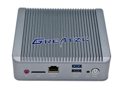 China Industriële ingebedde PC van de vierlingkern cpu J1900, Dubbele LAN fanless minicomputer 4 USB Te koop