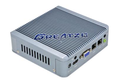 China 2 RJ45 Fanless Industrial Pc , Dual Core CPU J1900 Embedded PC for sale