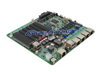 China Quad LAN Gigabit Fanless Motherboard J1900 Processor / pf Sense Motherboard for sale