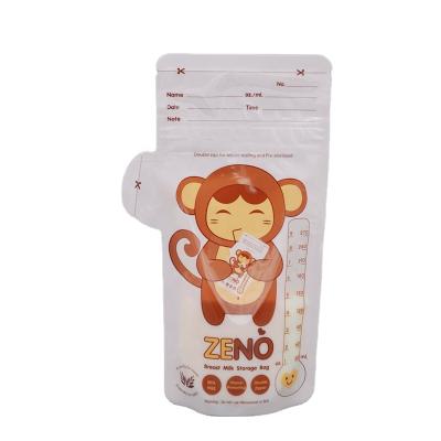 China Safety 100% BPA Free Storage Plastic Bag With Zipper For Breastmilk Storage Bags for sale