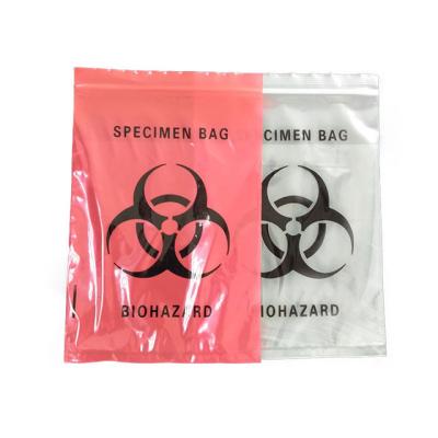 China Safety Triple Medical Transport Un3373 95Kpa Transparent Absorbent Sealed Zip Specimen Collection Bag With Pouch for sale