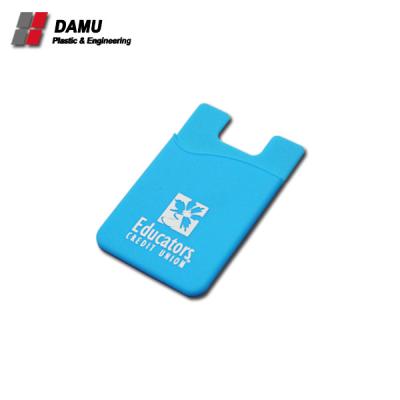 China Card Holder Custom Printed Logo Silicone Mobile Phone Card Holder Adhesive Cell Phone Holder Credit Card Holder for sale