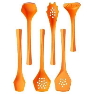 China Factory Sale Kitchen Durable Soft Heat Resistant Nylon Utensil 6 Pcs Non-Stick Cooking Cutlery Set for sale