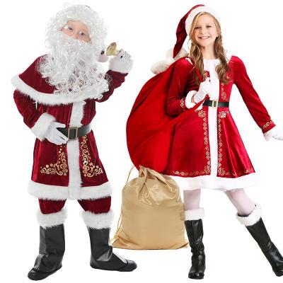 China Santa Claus Costume Cosplay Christmas Costume New Comfortable Children's Christmas Costumes For Boys Girls for sale