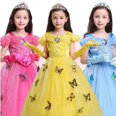 China Cosplay Cartoon Costume Girls Prom Dresses Children's Casual Birthday Even Cosplay Costume Halloween Dress For Kids Halloween Elsa Cosplay Costume for sale