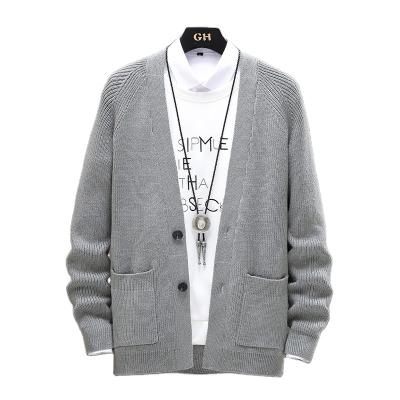 China Anti-wrinkle cardigan wholesale sweater korean knitted cardigan sweater for men's coats for sale