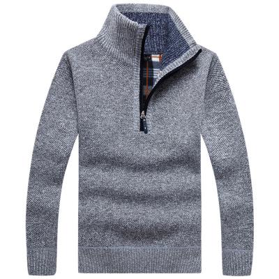 China Anti-wrinkle New Arrival Mens Pullover Half Zip Cotton Knitted Sweater for sale