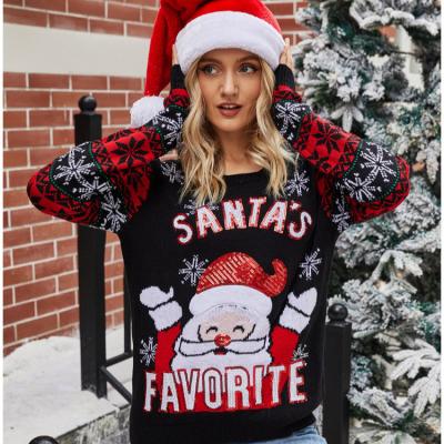 China Casual Anti-wrinkle Winter Clothing Sweater Plus Size Fashion Christmas Sweater Women Christmas Sweater for sale