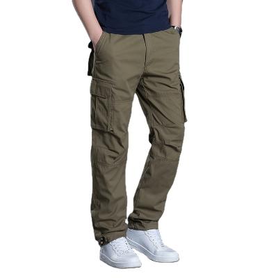 China Anti-pilling Men's Cotton Plus Size Elastic Pants Loose Straight Casual Pants for sale