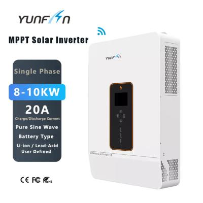 China 60Hz hybride zonne-energie-omvormers 8KW Split Phase zonne-energie opslag systeem Te koop