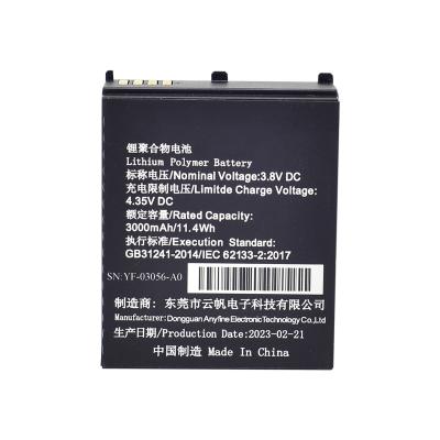 China 3.8V 3000mAh Law Enforcement Recorder Battery Lithium Polymer Battery CB PSE for sale