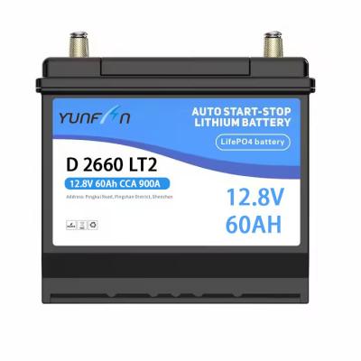 China Lightweight 12.8V 60ah Lithium-Ion Car Battery Perfect for Start-Stop Function for sale