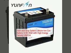 Start and Stop System Lithium-Ion Car Battery 12.8V 81ah with High Energy Density LifePO4