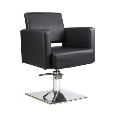 China 2022 Traditional New Design Square Black Hydraulic Salon Stylist Styling Hairdressing Chair for sale