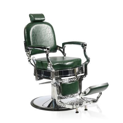 China EUROPEAN Retro Furniture High End Vintage Salon Dark Green Barber Chair for sale