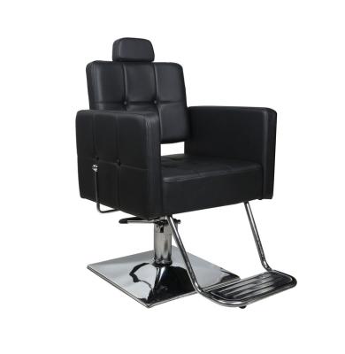 China Traditional Custom Color Barber Cutter Adjustable Extended Black Hair Salon Furniture for sale