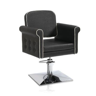 China Traditional Black Beauty Salon Furniture Hairdressing Barber Styling Chair for sale