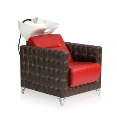 China Modern Salon Furniture Red Shampoo Hair Wash Wash Chair for sale