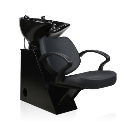 China Black Modern Salon Furniture Shampoo Salon Hair Wash Chair for sale