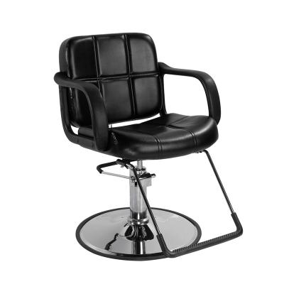 China Traditional Black Hair Cutting Barber Shop Red Hair Salon Furniture Styling Chair for sale