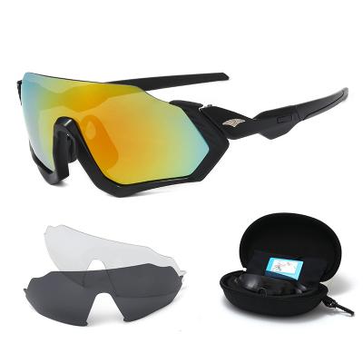 China Sports Wholesale Uv400 Bike Sport Polarized Eyewear Cycling Sun Glasses Interchangeable Sunglasses for sale