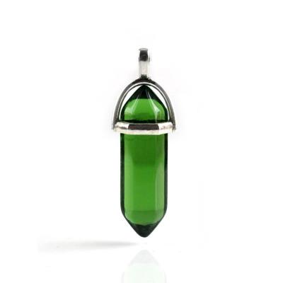 China Natural Crystal Stone Hexagonal Bullet Column Pendant from CLASSIC Colored Gemstone for sale