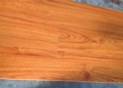 China 8mm Laminate Flooring Bathroom Waterproof Teak High glossy Foam Attached 3002 for sale