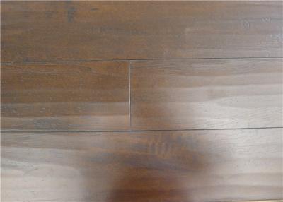 China Dark Handscraped Rustic Distressed Laminate Flooring with EIR Unilin Click for sale