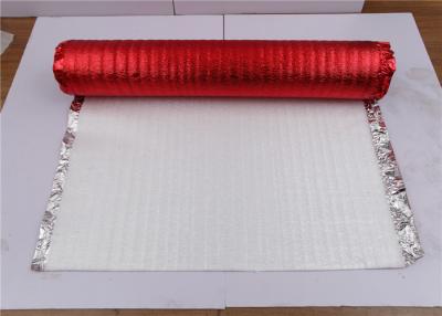 China Anti-crush 2mm Underlayment for Laminate Floors with EPE Foam Red Aluminium Foil for sale