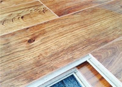 China Waterproof V Groove Laminate Flooring , Wooden Click Lock Flooring 83129 E1 AC3 for sale