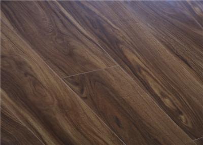 China Acacia Wood Click Lock V Groove Laminate Flooring Long Plank Orange-red for sale