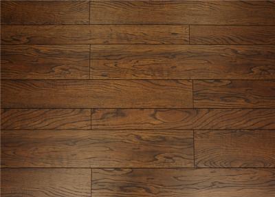 China Double / Unilin Cilck Rustic Wooden Handscraped Laminate Flooring Waterproof V Groove for sale