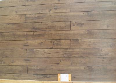 China V Groove Maple Handscraped Laminate Flooring , Waterproof 12mm Wood Floor Panels 6602 for sale