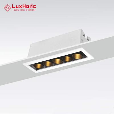 China Modern Indoor LuxHolic Living Room Spot Light Modern Indoor Trimless Square Linear Cob Led Grill Light for sale