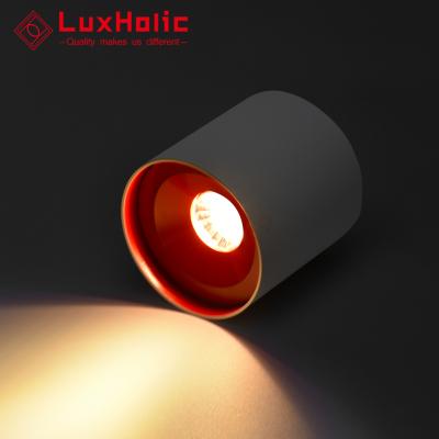 China LuxHolic Modern Indoor Nordic Cylinder Dimmable Spot Light For Hallway Living Room COB Surface Mount LED Downlight for sale