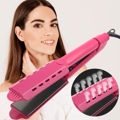 China Portable Ceramic Tourmaline Ceramic Styler Hotel Beauty Tool Hair Straightener Travel Use Steam Flat Iron for sale