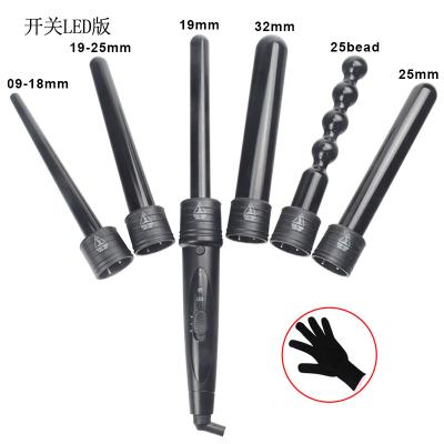 China Commercial Hot Selling 6 in 1 Ceramic Curling Iron Led Hair Twist Styling Tool Barber Hair Supplies for sale