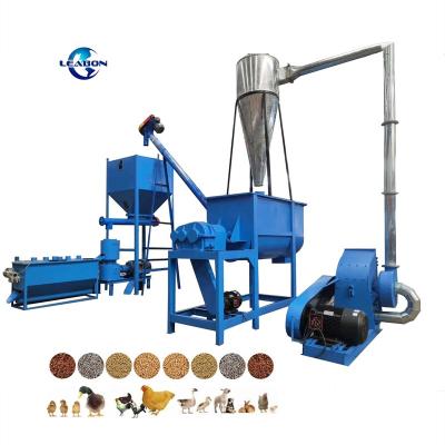 China Low Cost High Capacity Poultry Feed Equipment Cattle Feed Plant 500kg/h Animal Feed Making Line for sale