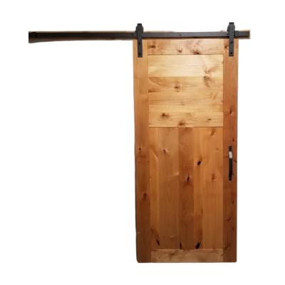 China New Waterproof Solid Wood Hardware Kit Sliding Barn Doors Roller Track for sale