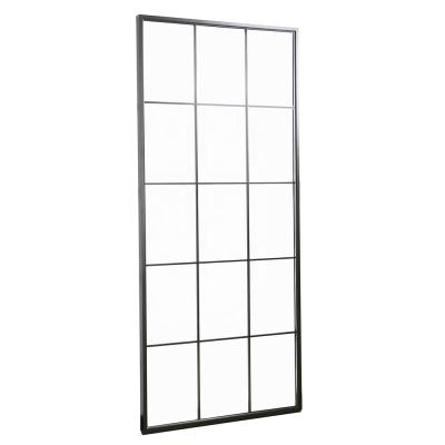 China Sound Insulation Clear Frosted Steel Frame Glass Black Aluminum Interior Barn Door With Sliding Hardware Kit for sale