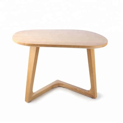 China Fashion New European Custom Solid Wood Adjustable Red Oak Coffee Table Oval Room Furniture (Others) for sale