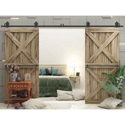 China Waterproof Modern Mini Rustic Black Sliding Barn Doors Hardware From China Barn Door Manufacturers for sale