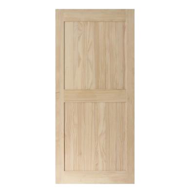 China Modern DIY Knotty Pine Barn Sliding Simple Design Wooden Door for sale