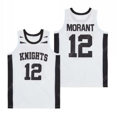 China Men's Ja Morant Crestwood High School Basketball Jersey Stitched Breathable Knight 12 for sale