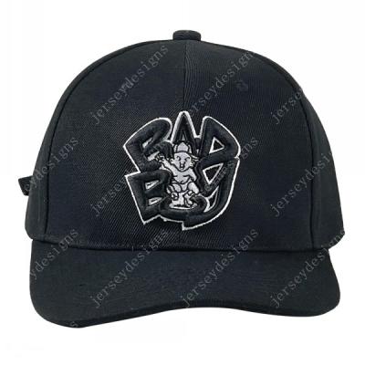 China Adjustable Logo Bad Boy Baseball Cap Black Sport Outdoors Embroidered Snapback COMMON Dad Hat for sale