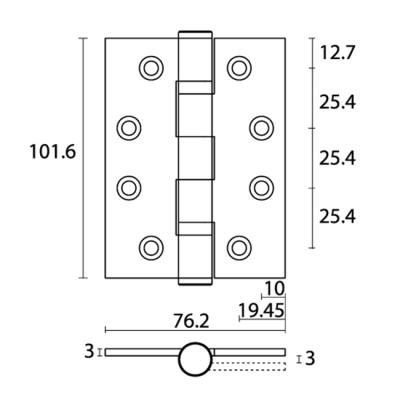 China HB403030-BK Modern Unit Iron Hinges Hinge For Heavy Duty Door Revolving Pivot Hinge for sale