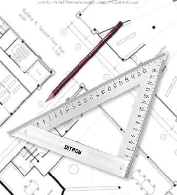 China Woodworking Machinery Building DITRON Schools DITRON Professional Math Scale Tools Protractor Stainless Steel Triangle Educational Rulers Teaching Drafting Ruler for sale