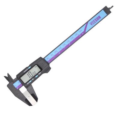 China Plastic Fiber Plastic Electronic Digital Vernier Caliper Measuring Tool 150mm Carbon 6inch Caliper for sale