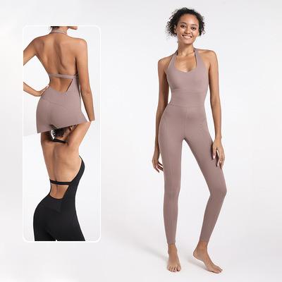 China 2021 Manufacturer Sportswear Jumpsuit Wholesale Customization Breathable Active Fitness Yoga Overalls Ladies Sporty Girls for sale